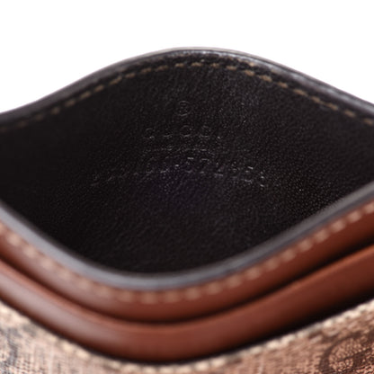 Gucci GG Supreme Monogram Calfskin Card Holder Beige Ebony Cuir 6 of 6
