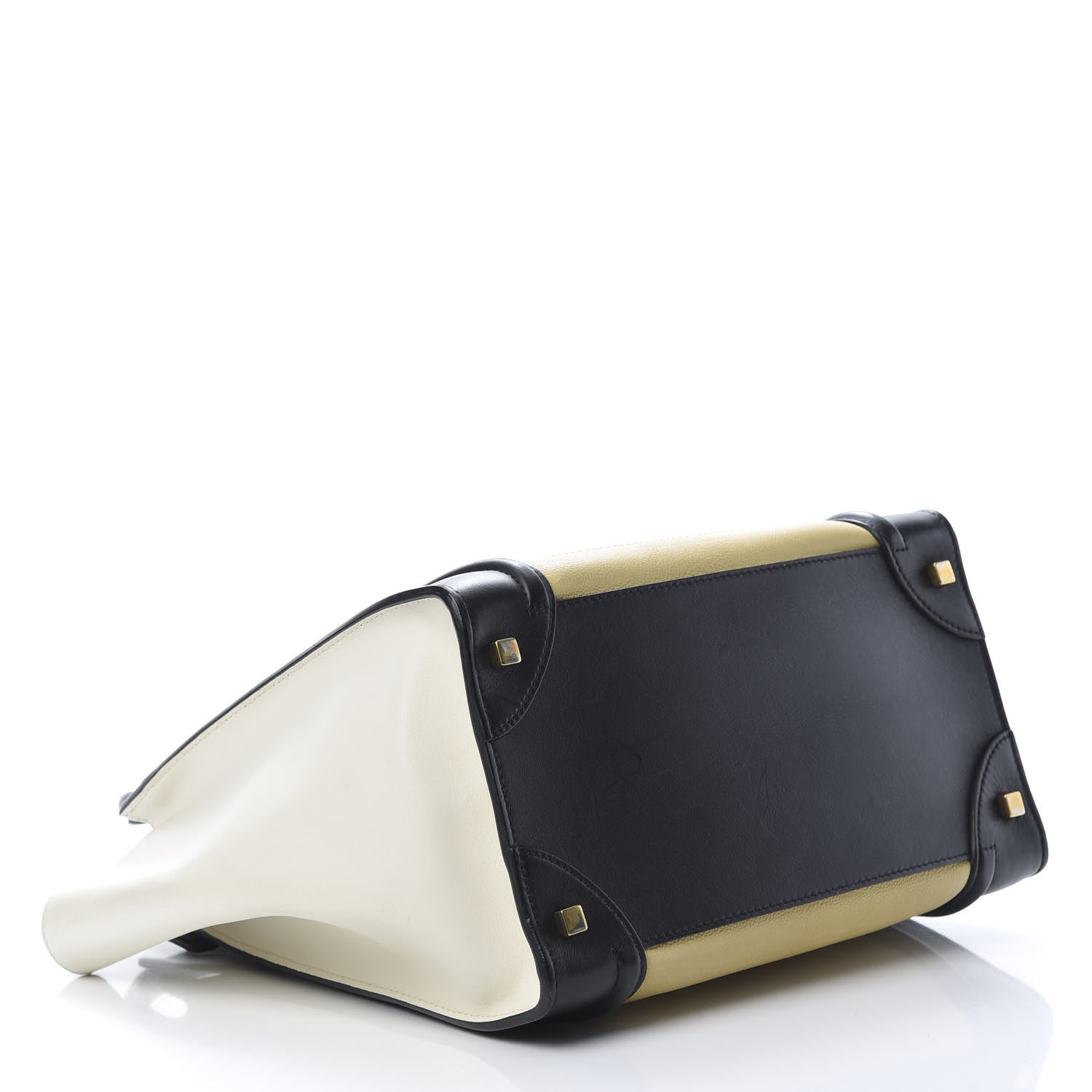Celine Velluto Calfskin Mini Tri-Color Luggage Vanilla 4 of 11