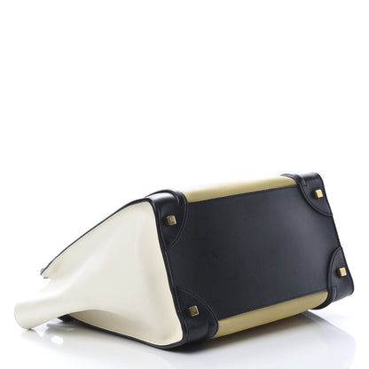 Celine Velluto Calfskin Mini Tri-Color Luggage Vanilla 4 of 11