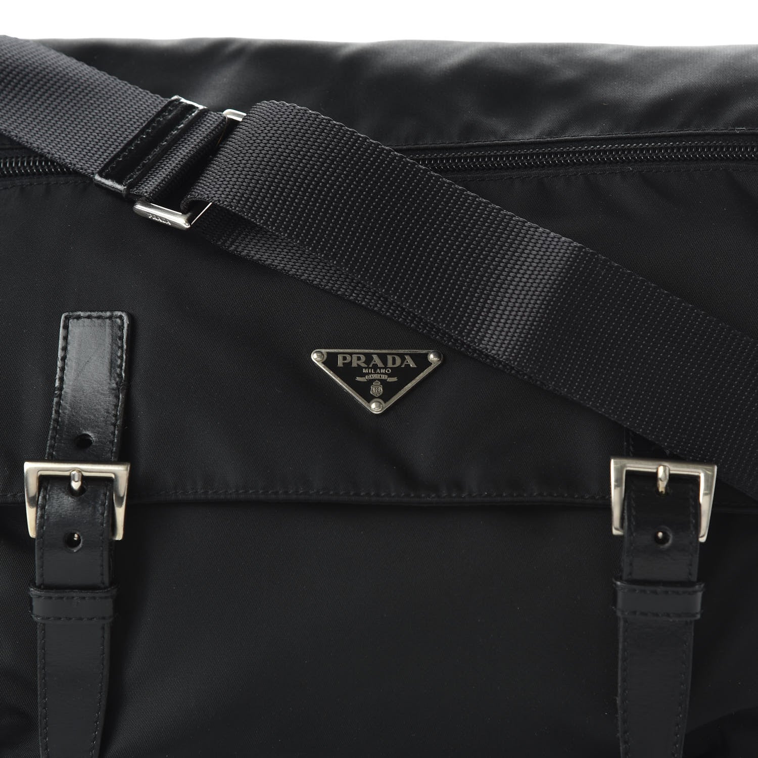 Prada Nylon Vela Messenger Bag Black 9 of 10
