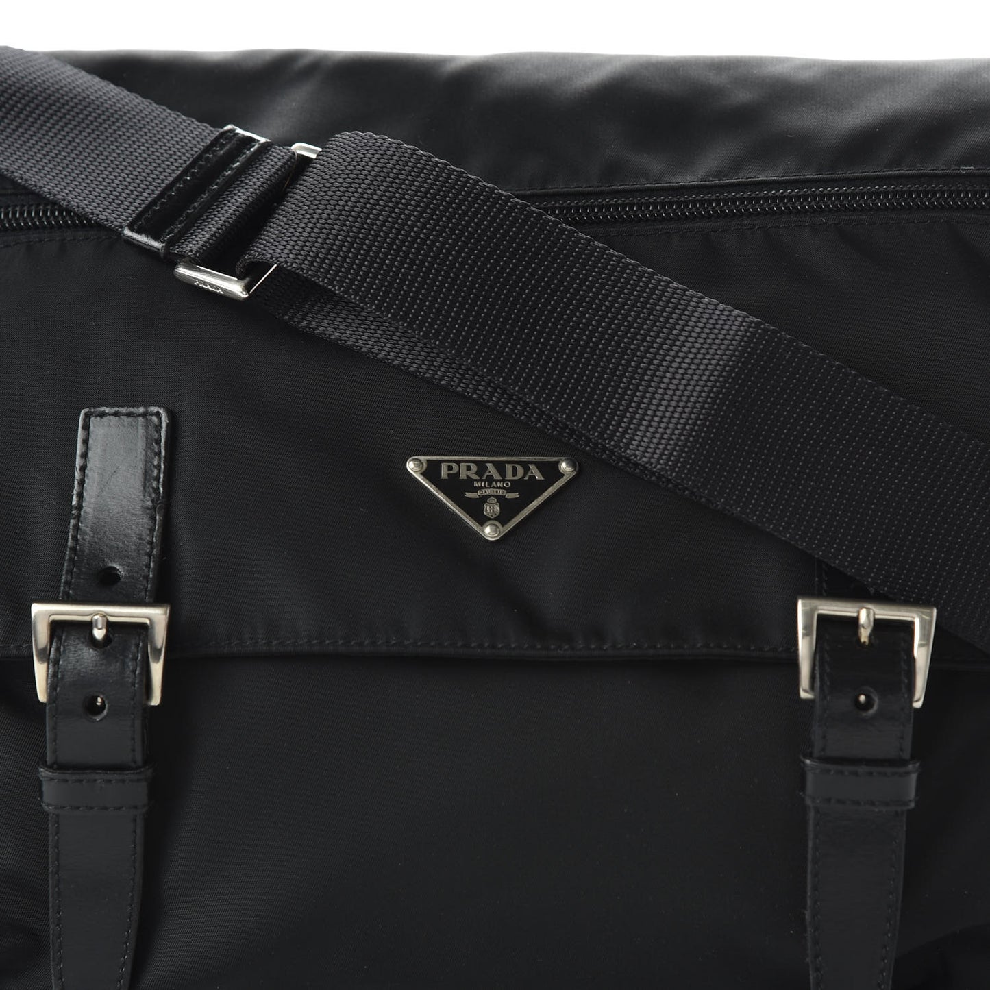 Nylon Vela Messenger Bag Black