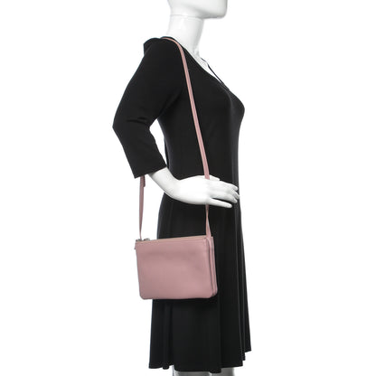 Celine Lambskin Small Trio Crossbody Bag Antique Rose 2 of 10