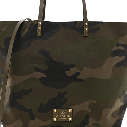 Valentino Garavani Canvas Camouflage Rockstud Reversible Tote 7 of 11