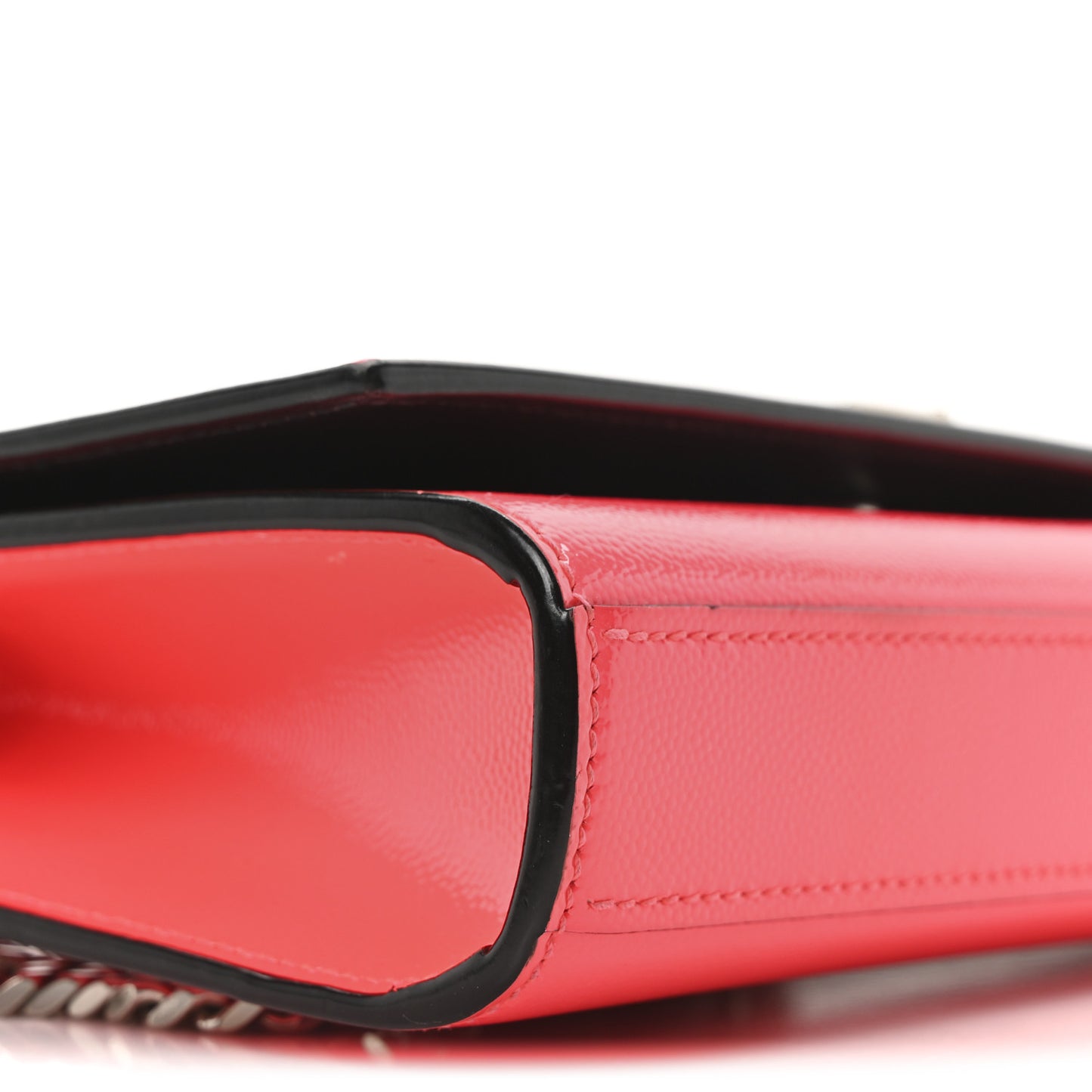 Patent Grain de Poudre Small Monogram Kate Satchel Neon Pink