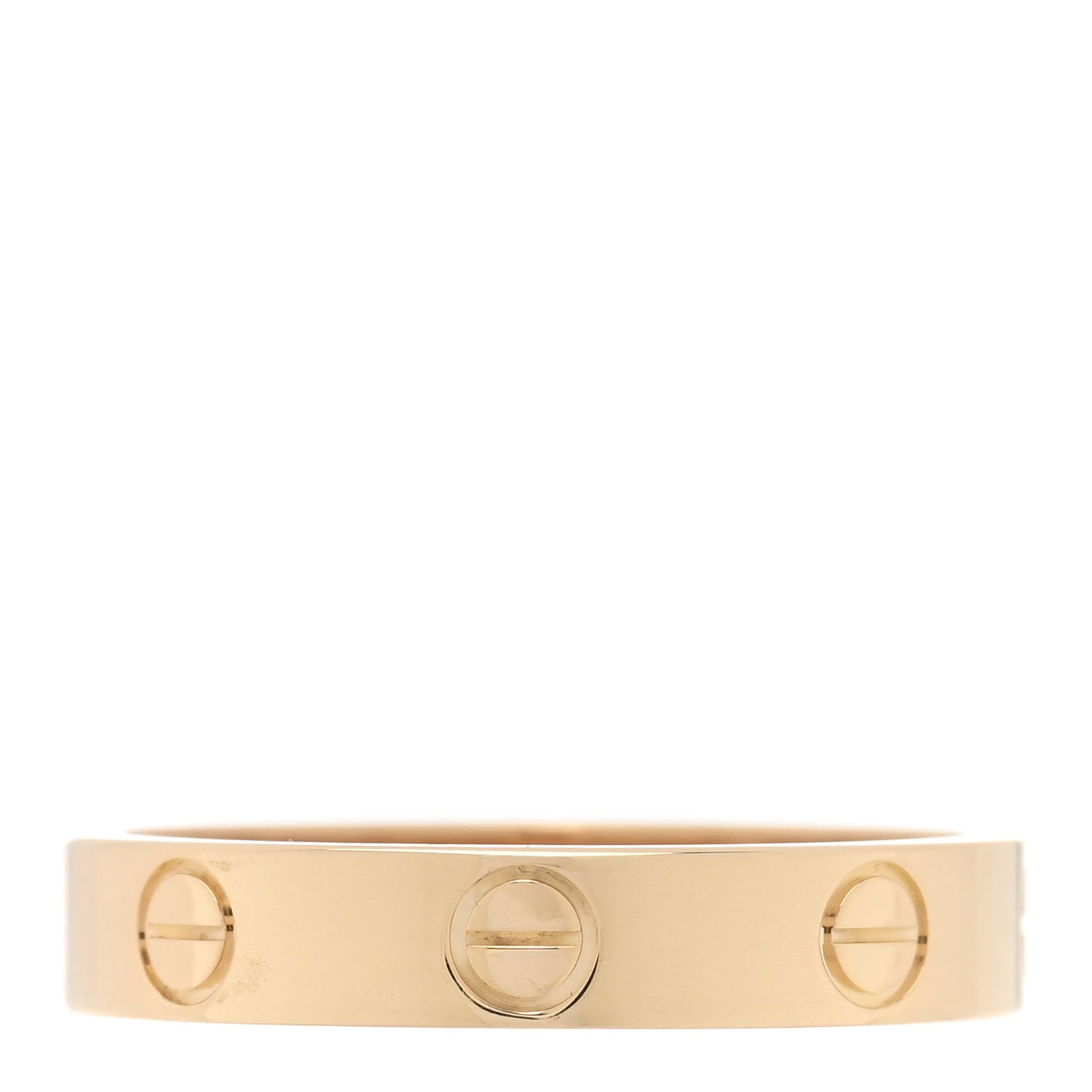 18K Yellow Gold 3.5mm LOVE Wedding Band Ring 54 6.75