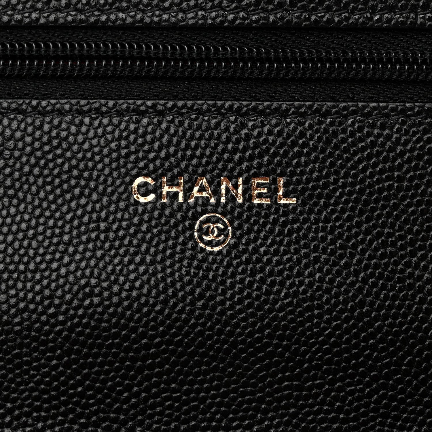 Chanel Caviar Quilted Perforated Metal CC Wallet On Chain WOC Black 6 of 12