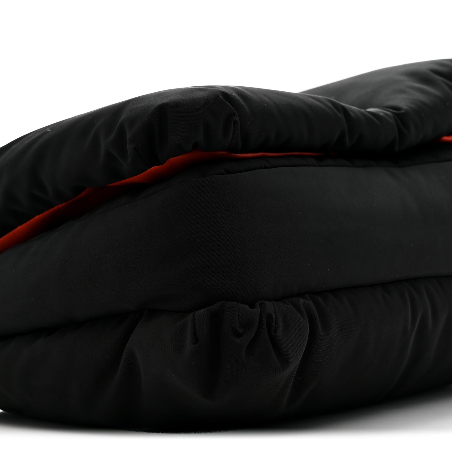 Nylon Medium Goya Puffer Bag Black