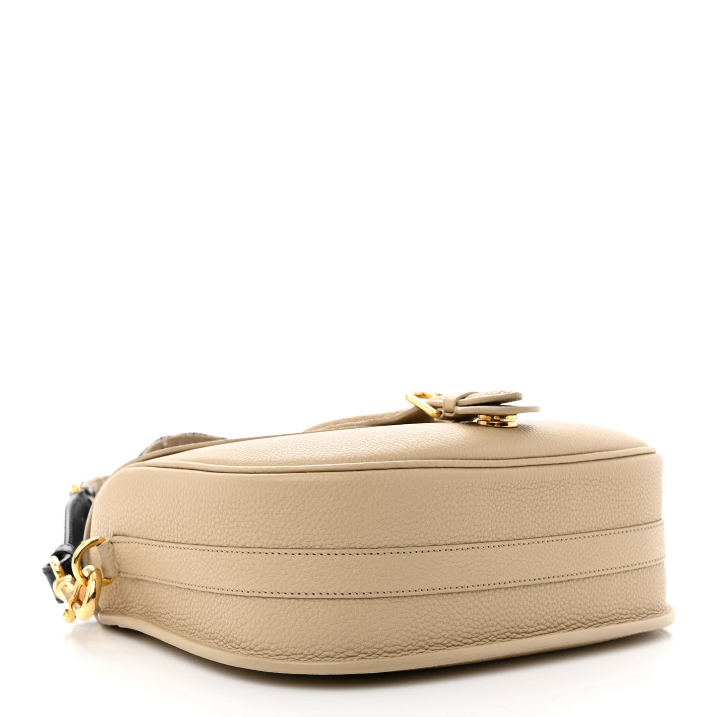 Grained Calfskin Large Bobby Flap Beige