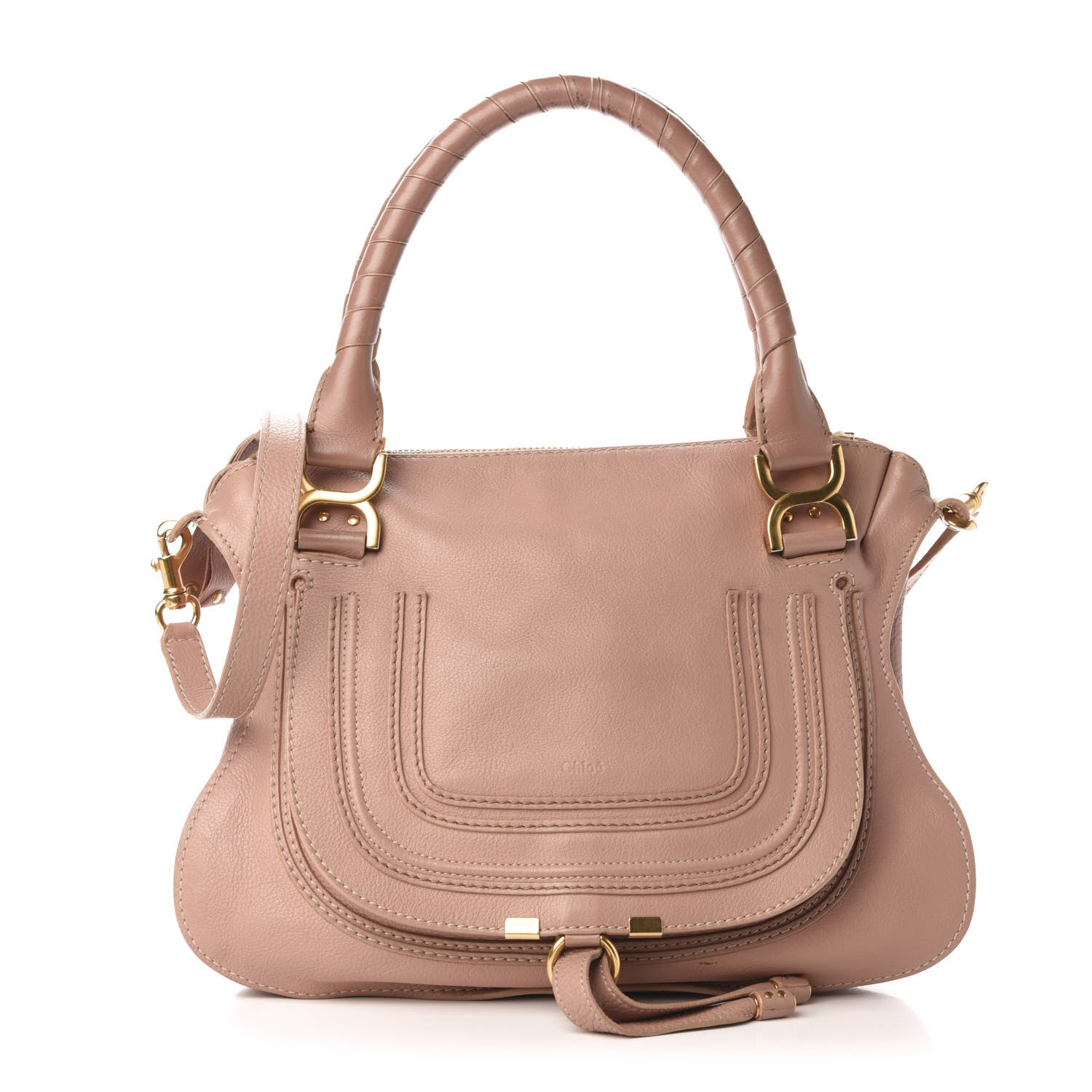Chloe Calfskin Medium Marcie Satchel Pale Pink 1 of 12