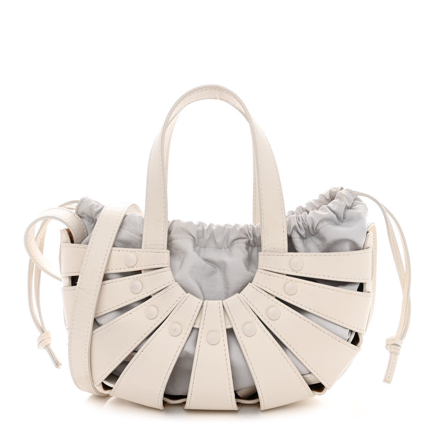 French Calfskin Small Shell White Frost