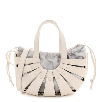 Bottega Veneta French Calfskin Small Shell White Frost 1 of 14