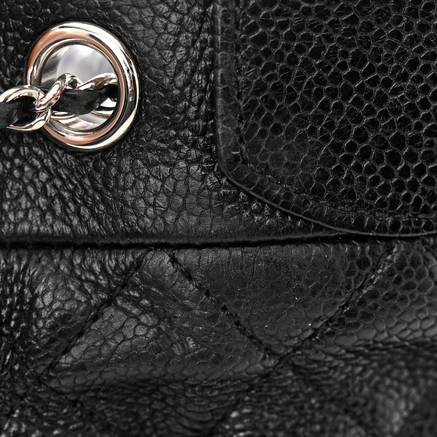 Chanel Caviar Quilted Small Chain Bucket Bag Black 12 of 14