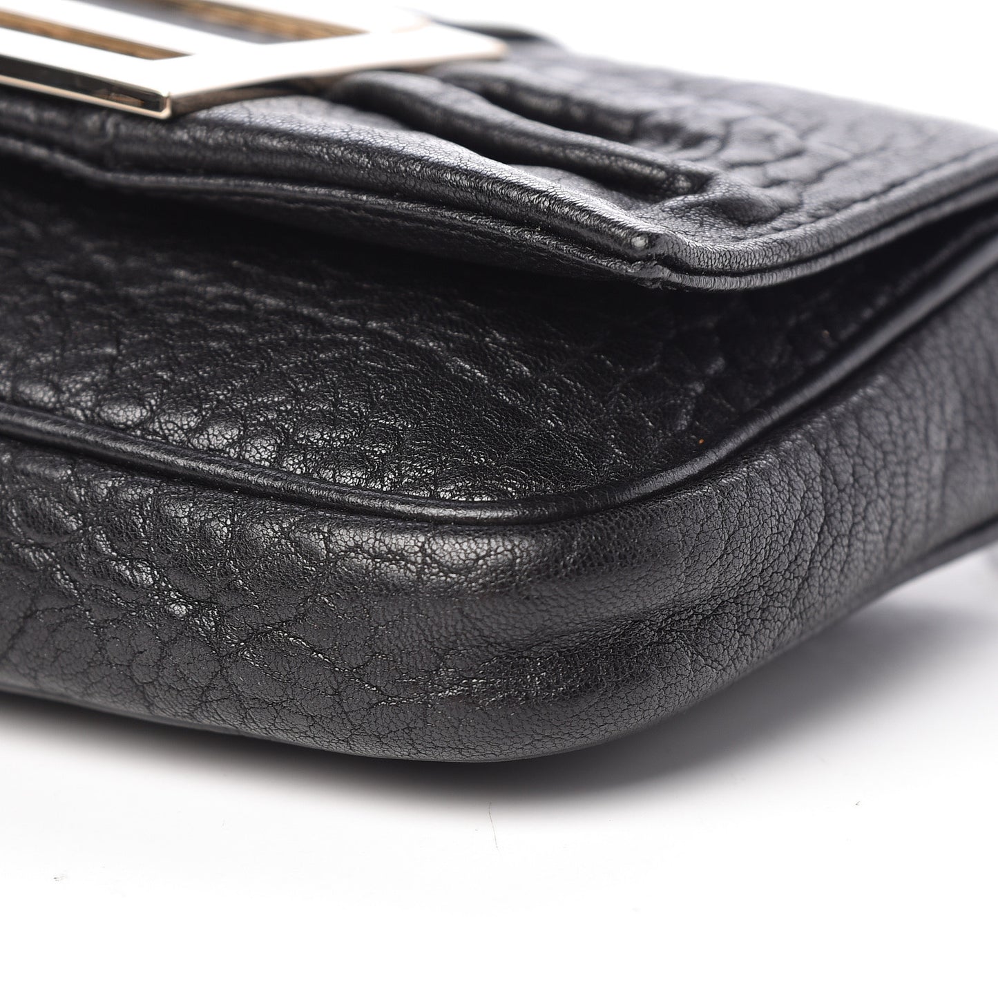 Crinkled Lambskin Mia Pochette Black