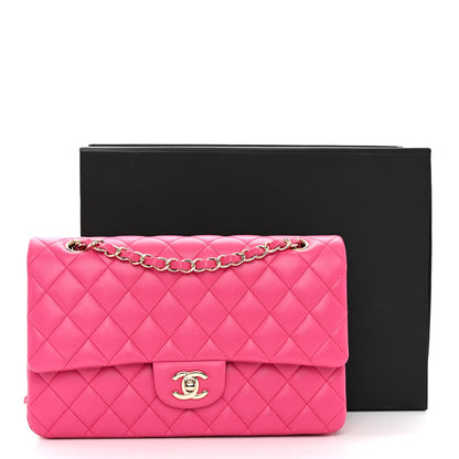 Chanel Lambskin Quilted Medium Double Flap Fuchsia 11 of 11