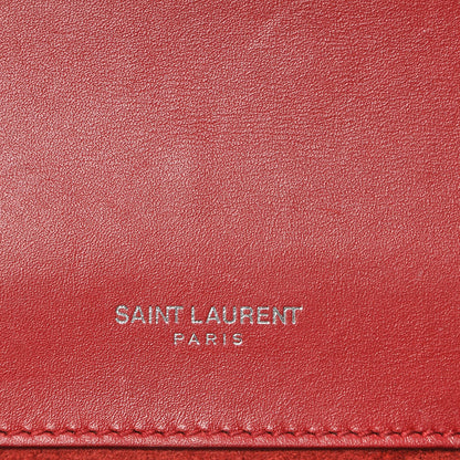 Saint Laurent Calfskin Small Classic Monogram Kate Tassel Satchel Red 6 of 14