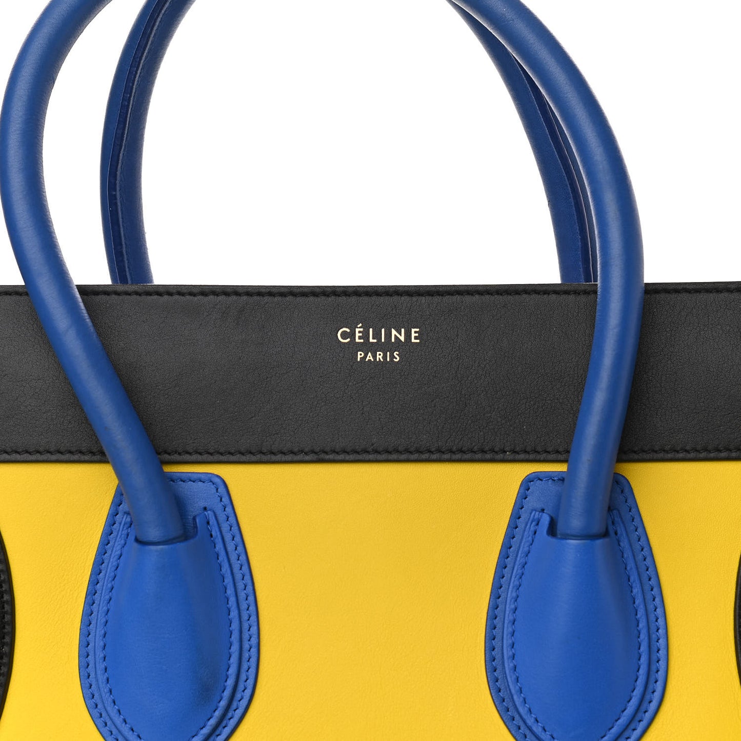 Smooth Calfskin Mini Tri-Color Luggage Sunflower