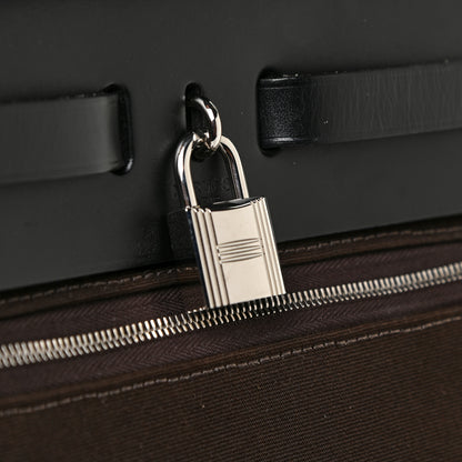 Hermes Military Toile Vache Hunter Herbag Zip Retourne 31 PM Ebene Black 11 of 16