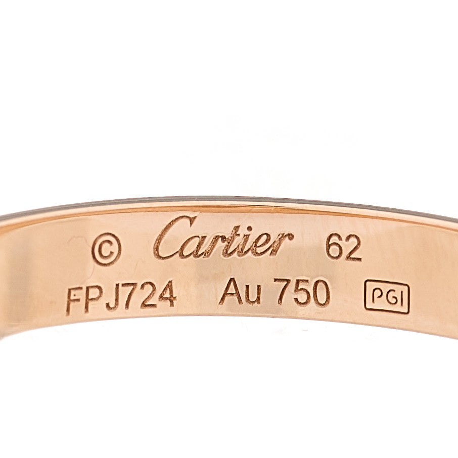18K Pink Gold 3.5mm LOVE Wedding Band Ring 62 10