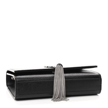 Saint Laurent Grain De Poudre Small Classic Monogram Kate Tassel Satchel Black 4 of 8