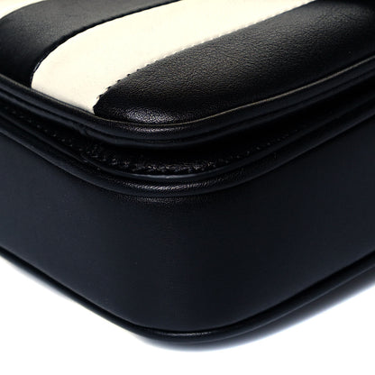 Celine Shiny Calfskin Stripes Small C Bag Black 8 of 8