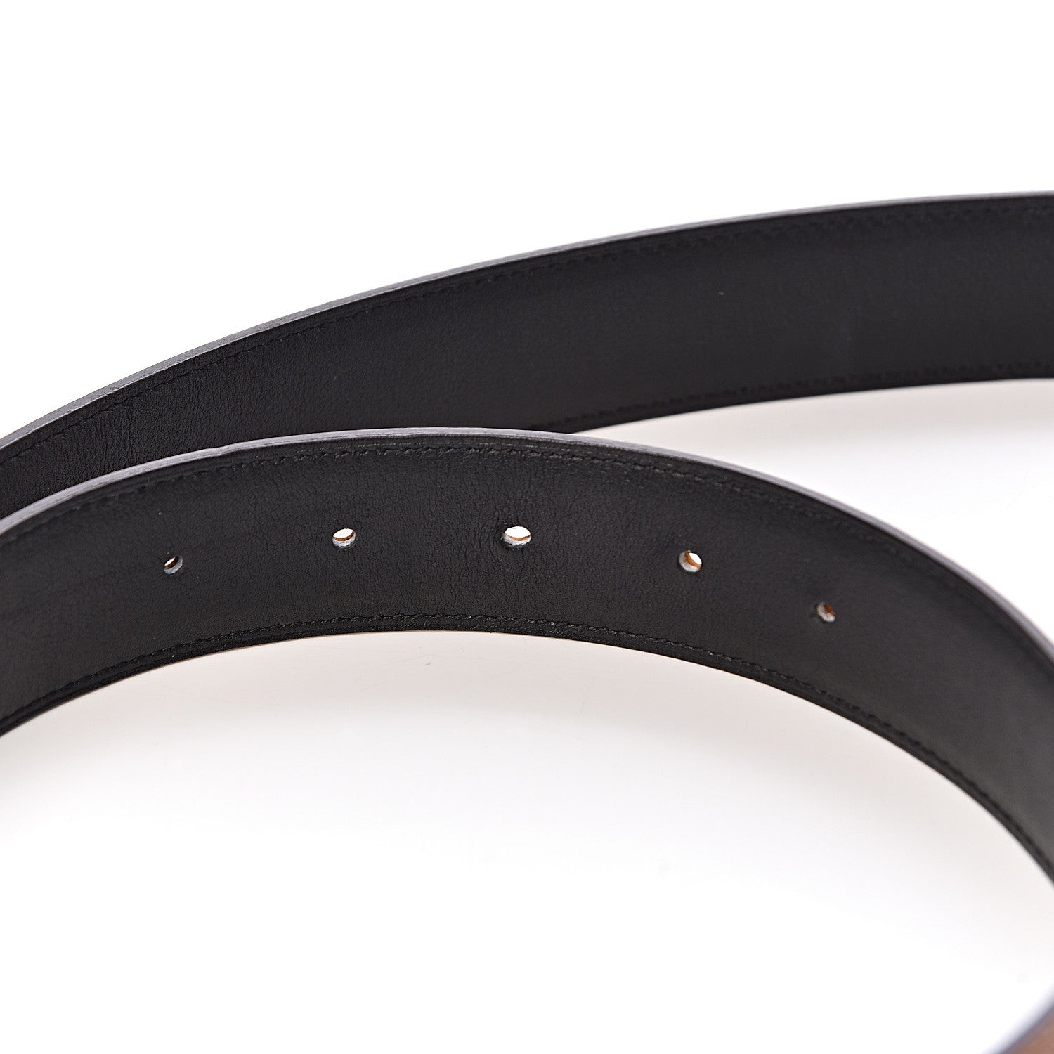 Hermes Swift Epsom 32mm H Belt 95 Black Gold 6 of 8