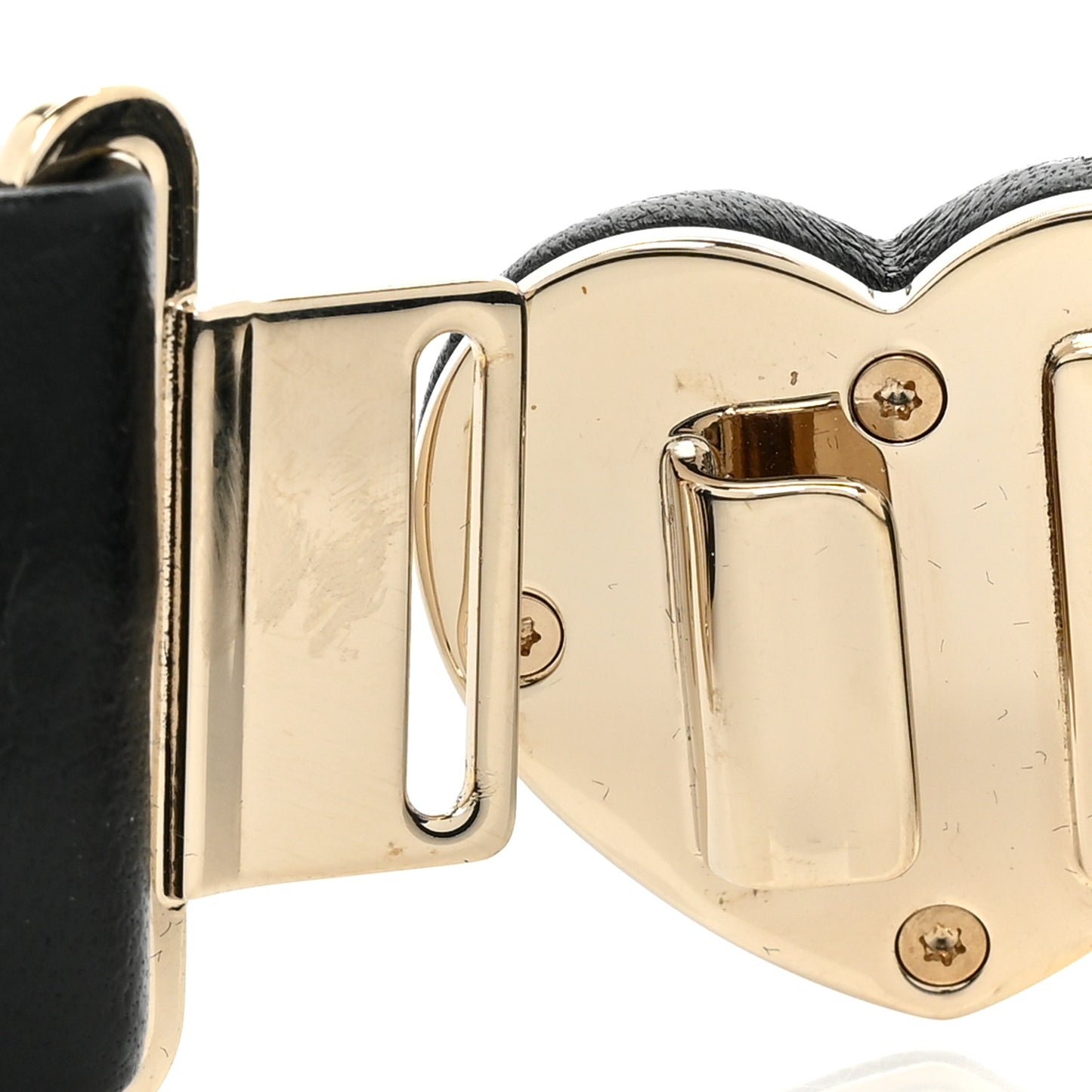 Calfskin CC Heart Belt 80 32 Black