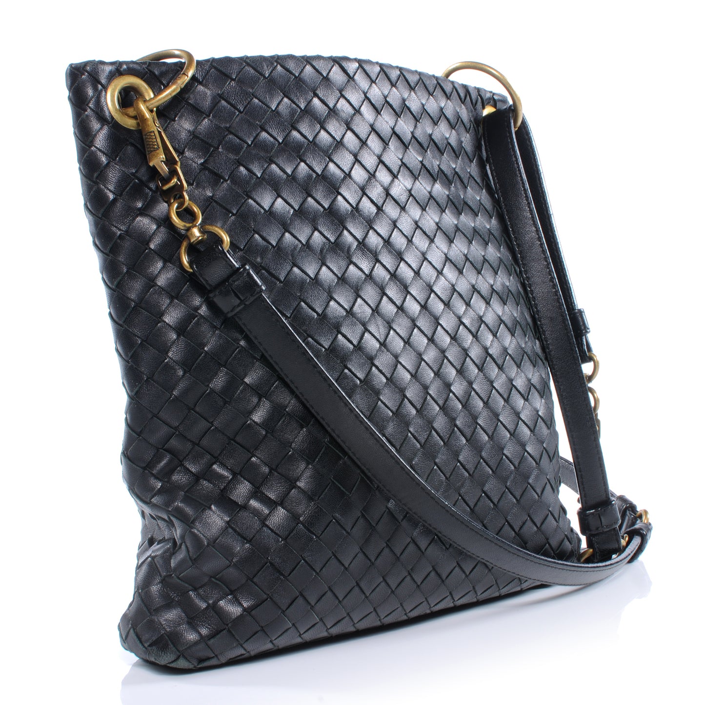 Nappa Intrecciato Crossbody Bag Nero Black