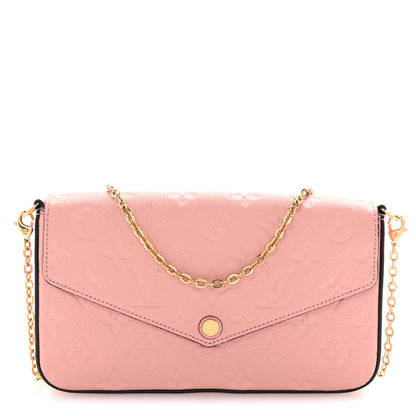 Louis Vuitton Empreinte Pochette Felicie Chain Wallet Rose Poudre 1 of 10