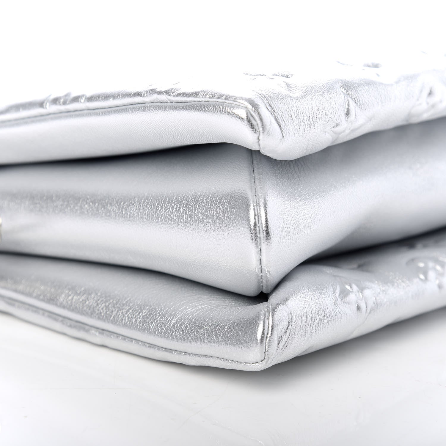 Louis Vuitton Metallic Lambskin Embossed Monogram Coussin PM Silver 6 of 9