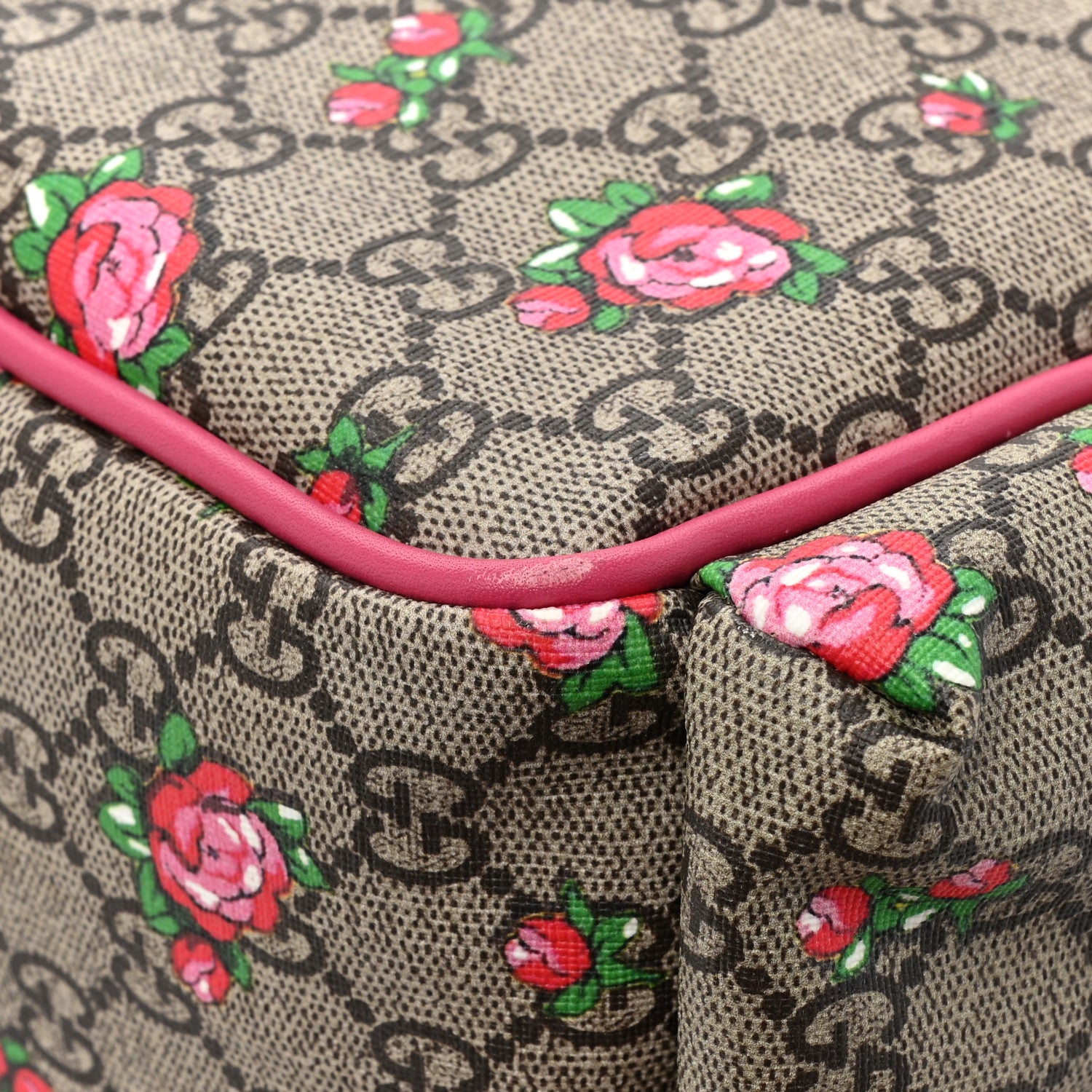 Gucci GG Supreme Monogram Rose Bud Diaper Bag Pink 13 of 16