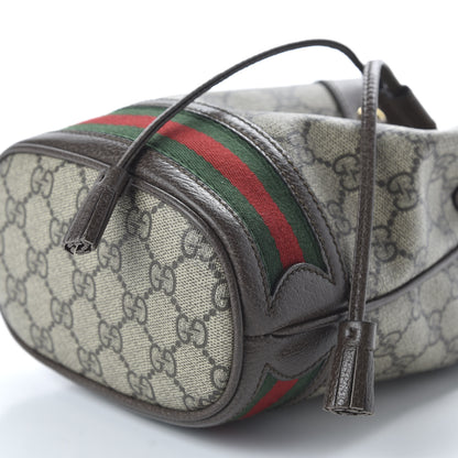 Gucci GG Supreme Monogram Web Mini Ophidia Bucket Bag Brown 6 of 9