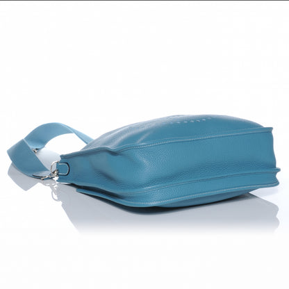 Hermes Taurillon Clemence Evelyne III GM Blue Jean 4 of 7