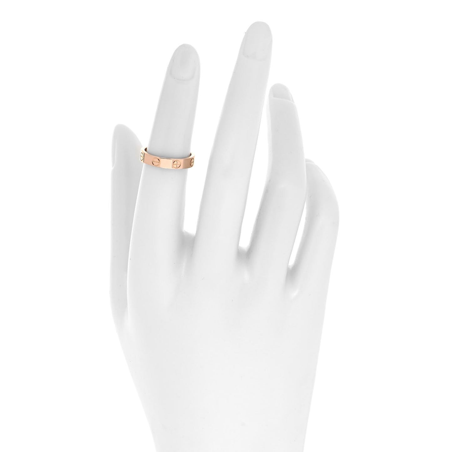 18K Pink Gold 3.5mm LOVE Wedding Band Ring 49 4.75