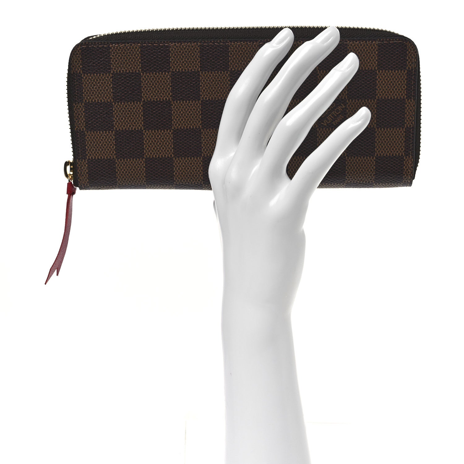 Louis Vuitton Damier Ebene Clemence Wallet Cherry 2 of 6