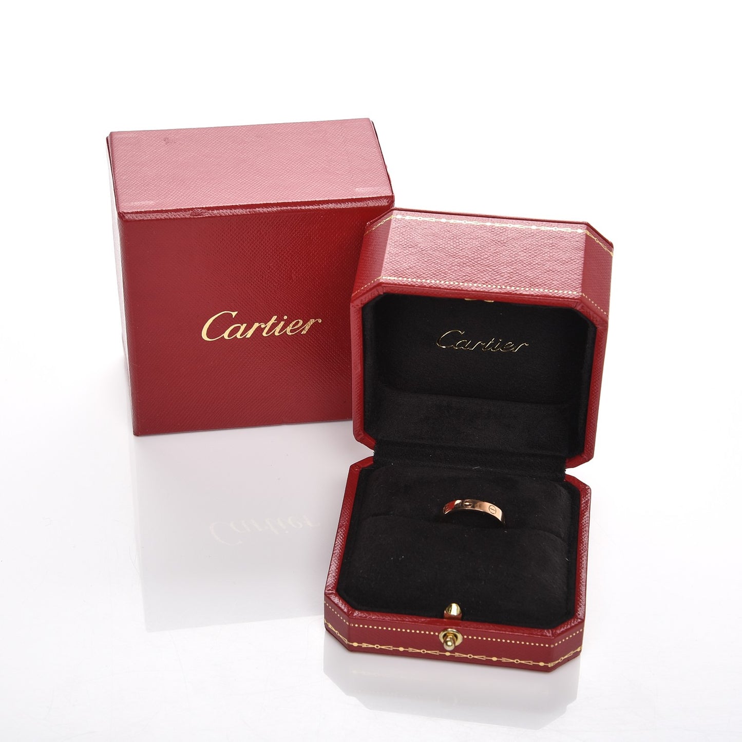 18K Pink Gold 4mm LOVE Wedding Band Ring 55 7.25