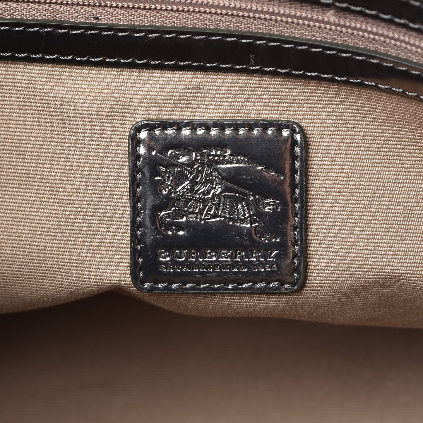 Patent Nova Check Shopper Tote Nickel