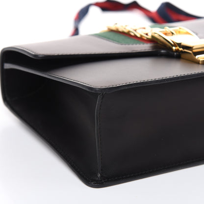 Gucci Calfskin Small Sylvie Shoulder Bag Black 8 of 13