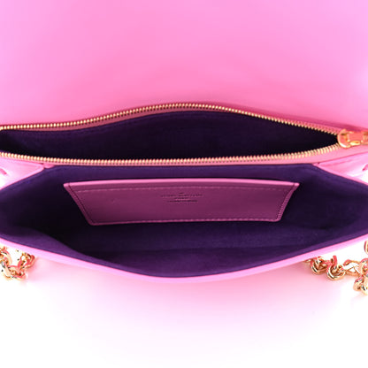 Louis Vuitton Lambskin Embossed Monogram Vuittamins Pochette Coussin Rose Violet 4 of 9