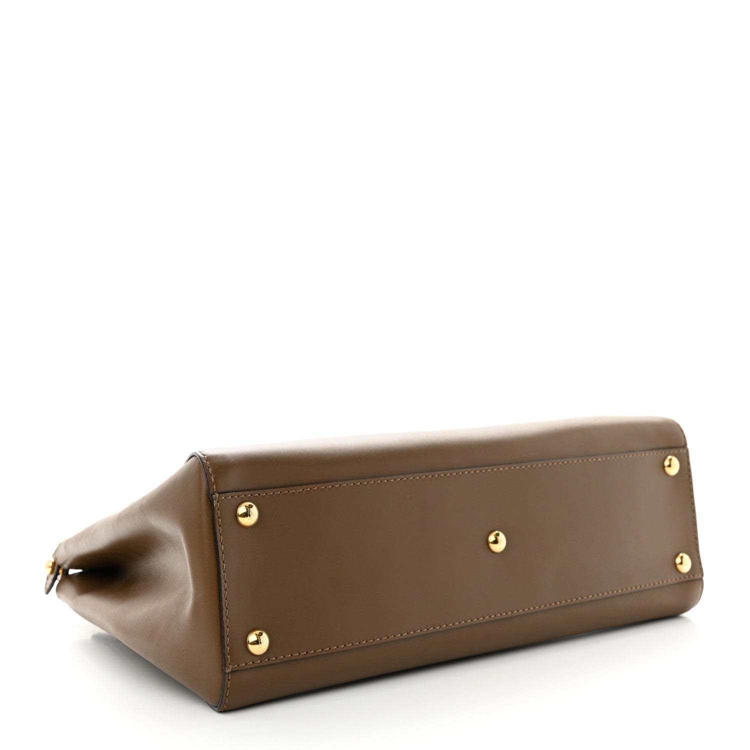 Fendi Vitello Morgan Fabric Jacquard Pequin Medium Peekaboo Iconic Satchel Foresta Tobacco Black 4 of 10