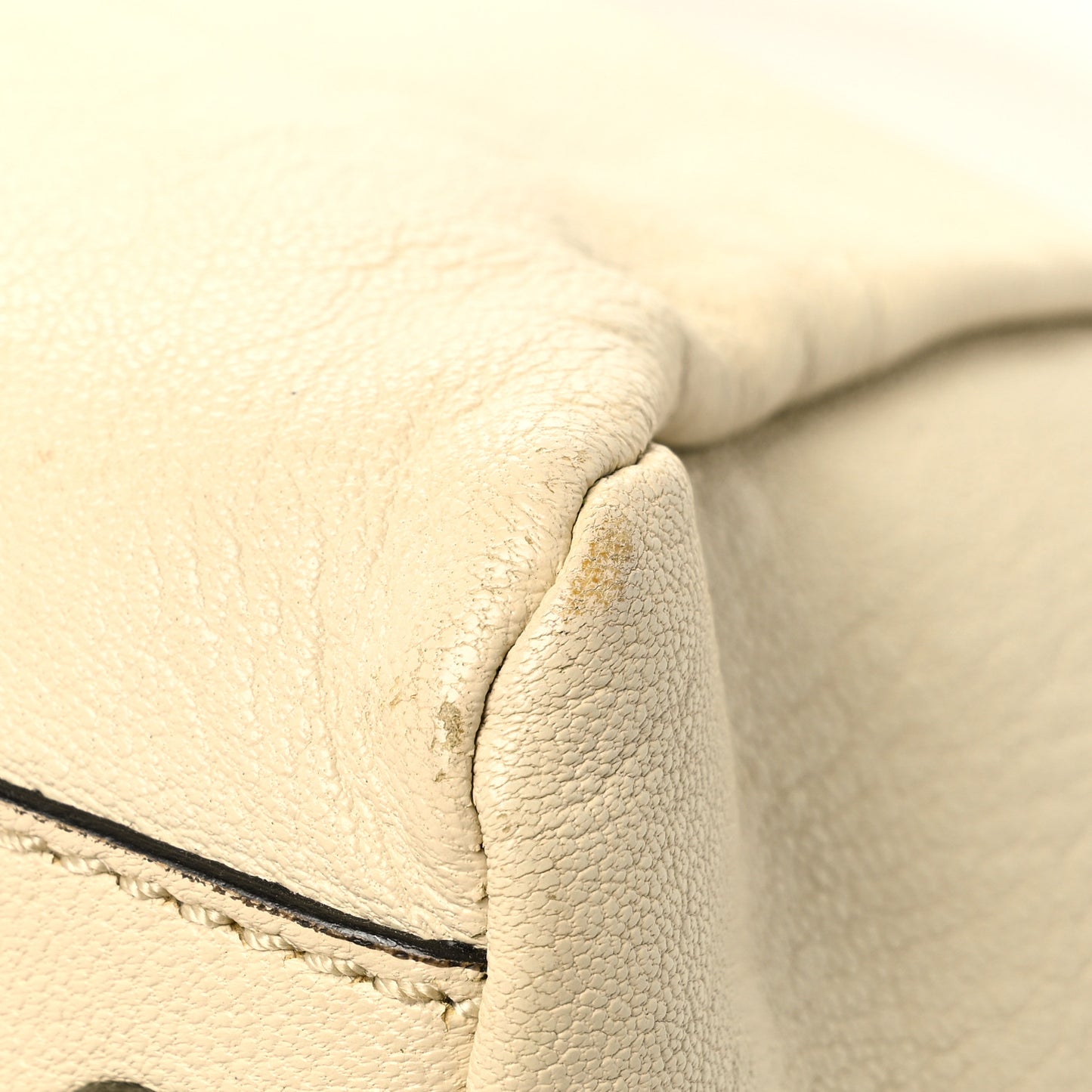 Goatskin Elaphe Medium Peekaboo Iconic Satchel Latte Natural
