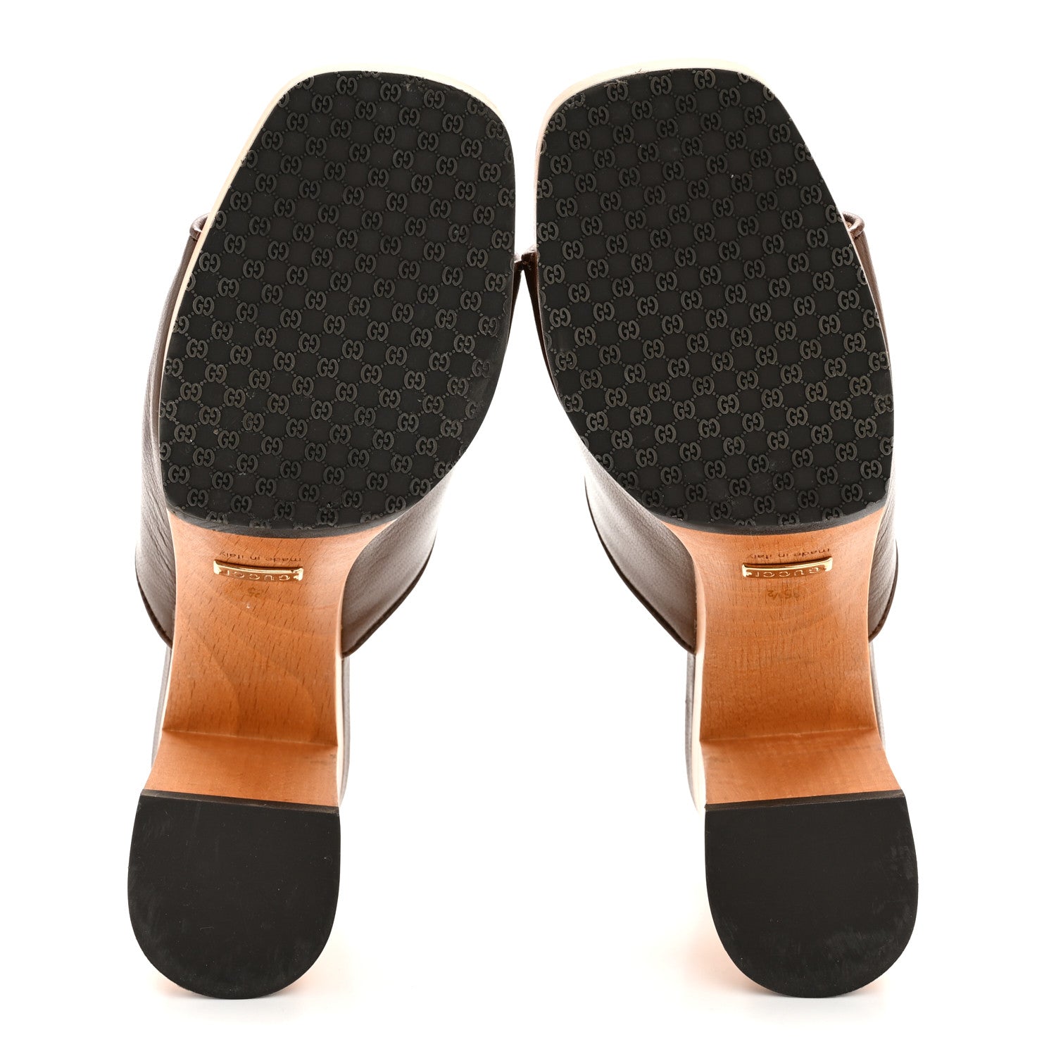 Gucci Granada Kid Houdan Platform Slide Sandals 35.5 Brown 6 of 11