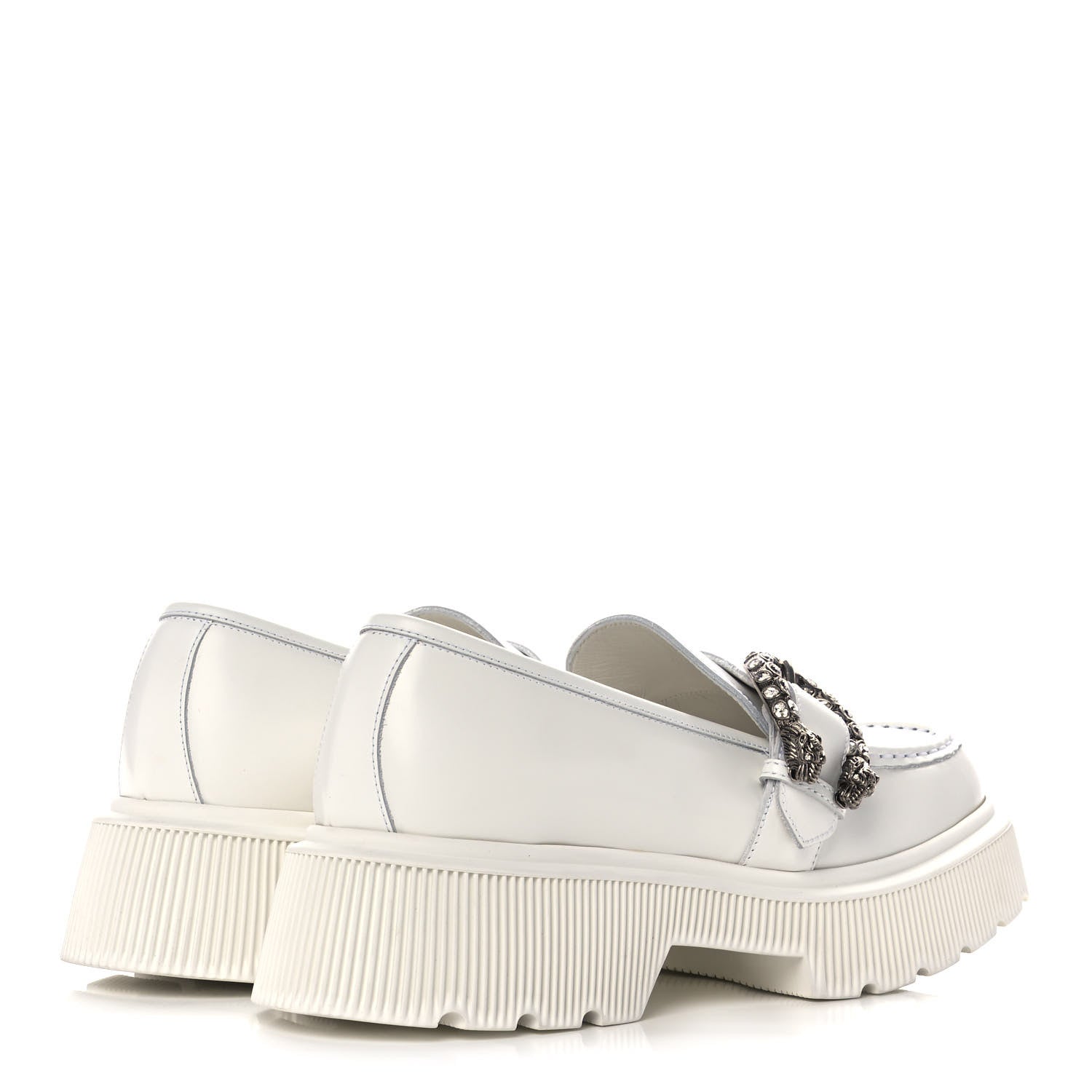 Gucci Cordovan Lux Dionysus Hunder Loafers 40 Great White 4 of 12