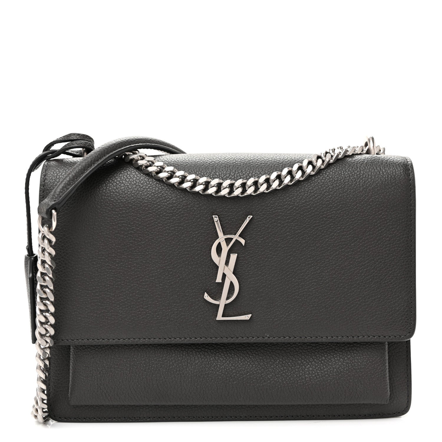 Saint Laurent Grained Calfskin Medium Monogram Sunset Fog 1 of 9