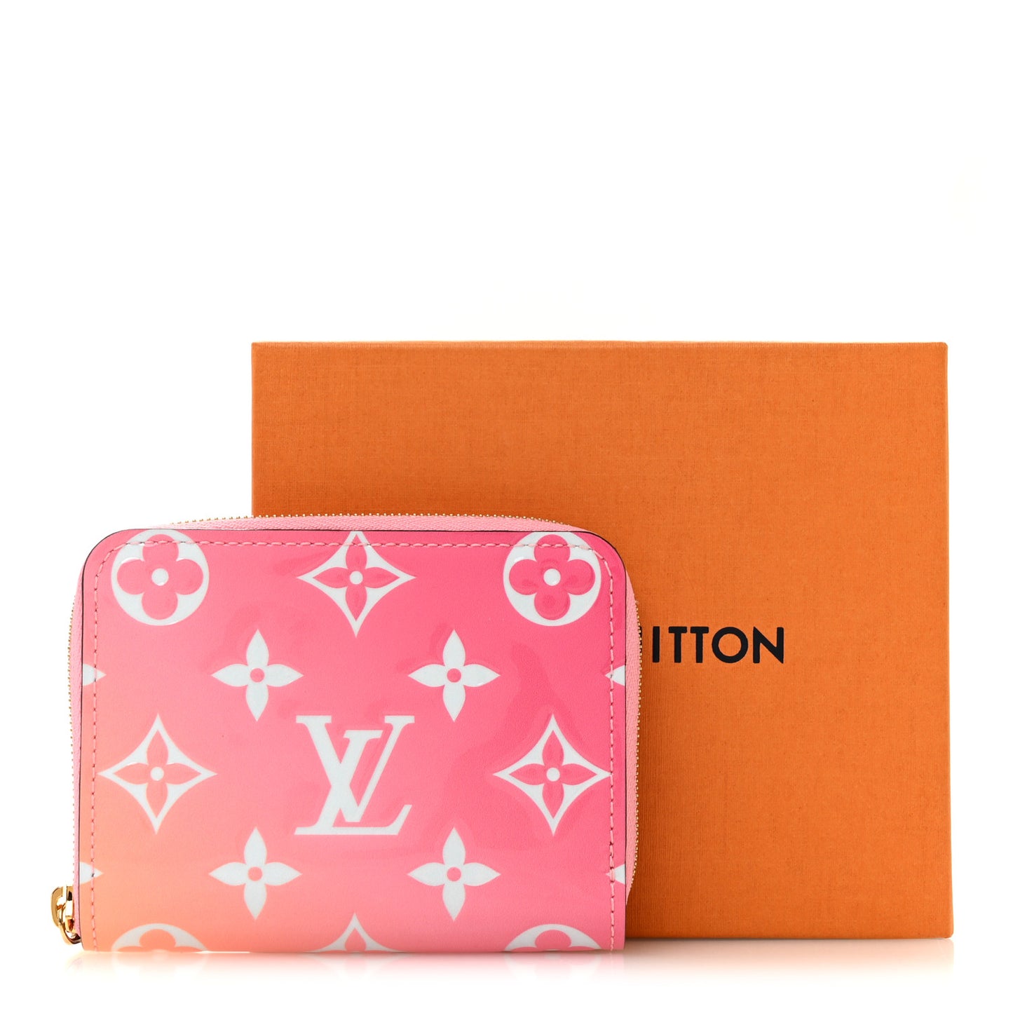 Vernis Degrade Zippy Coin Purse Pink Orange Pink Orange