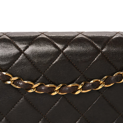 Chanel Lambskin Quilted Bi-Color Small Single Flap Dark Brown 9 of 15