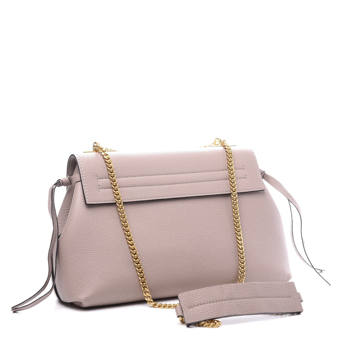 Grainy Calfskin VRing Chain Crossbody Bag Poudre