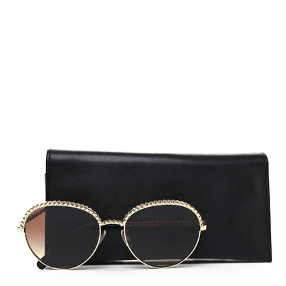 Chanel Chain Pantos Sunglasses 4242 Gold Brown 9 of 9