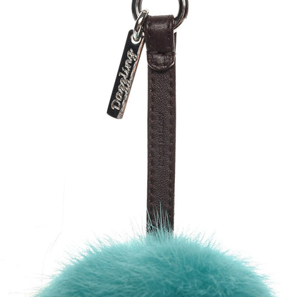 Fendi Shiny Nappa Mink Fox Fur Crystal QuTweet Dazzling Bag Bug Charm Bordeaux Seashell Multicolor 5 of 6