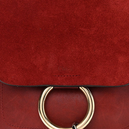 Chloe Suede Calfskin Small Faye Backpack Sienna Red 6 of 11