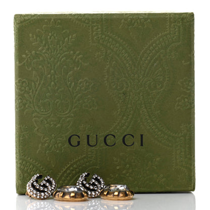 Gucci Crystal Double G Earrings Aged Gold 5 of 5